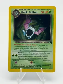 Dark Golbat (7) 07/82 Team Rocket Vintage WoTC Pokemon TCG LP - Image 1