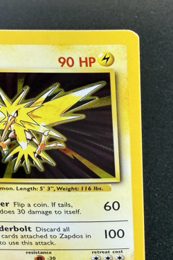 1999 Pokemon Zapdos 16/102 Holo LP - Image 3