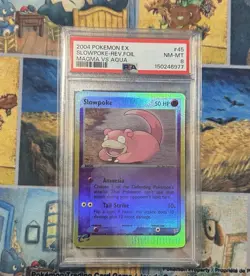 PSA 8 Pokemon 2004 EX Team Magma vs Team Aqua Slowpoke Reverse-NEW CERT/CLEAN - Image 3