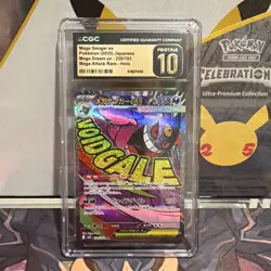 CGC Pristine 10 Mega Gengar ex 230/193 Mega Dream ex JP 2025 Holo MAR - Image 1