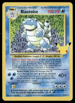 Blastoise 2/102 Classic Collection Celebrations: Classic Collection Pokemon NM - Image 1