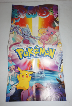 VTG 1999 Pokemon The First Movie Soundtrack Poster Insert 9.5" x 18.5" - Image 1