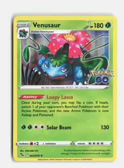 Venusaur 003/078 Holo Rare Pokemon GO Holo Near Mint - Image 1