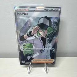 N's Plan 163/086 Black Bolt Full Art Holo Ultra Rare Pokemon TCG English -NM- - Image 1