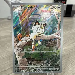 Meowth 106/094 Phantasmal Flames Illustration Rare Holo English Pokemon TCG - NM - Image 1