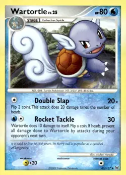 Wartortle 65/127 Uncommon Platinum Pokemon Lightly Played - Image 1
