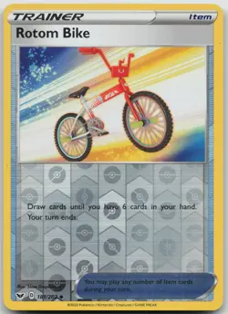 Rotom Bike 181/202 Uncommon Sword & Shield Pokemon Reverse Holo Near Mint - Image 1