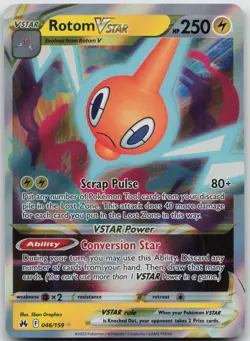 Rotom VSTAR 046/159 Holo VSTAR Rare Crown Zenith Pokemon Near Mint - Image 1
