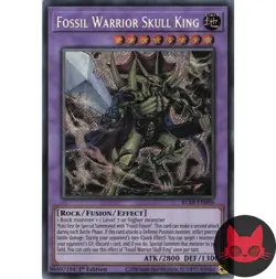 Yugioh Fossil Warrior Skull King BLAR-EN006 Secret Rare 1st Edition NM - Image 1