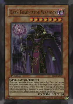 Dark Eradicator Warlock SD6-EN001 Spellcaster's Judgment Yu-Gi-Oh 1st Edition MP - Image 1