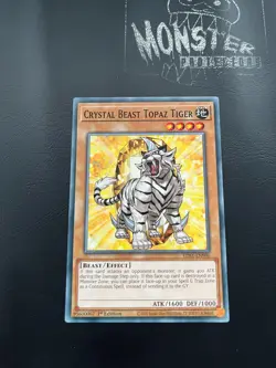 YUGIOH CRYSTAL BEAST TOPAZ TIGER COMMON LDS1-EN096 1ST EDITION - Image 1