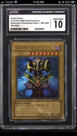 2002 Yugioh McDonald’s Promo MP1-002 Cosmo Queen CGC 10 POP 1 - Image 1