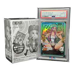One Piece LECAFIG Jewelry Bonney Figure w/ OP07-019 Shonen Jump - PSA 10 GEM MT - Image 1