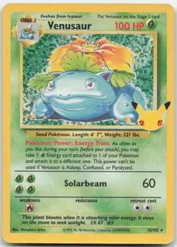 Venusaur 15/102 Celebrations Pokemon Card NM - Image 1