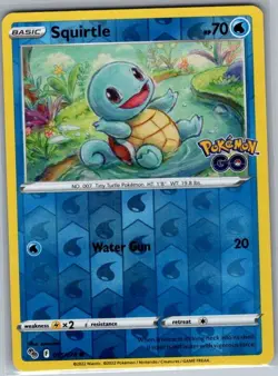 Squirtle 015/078 Reverse Holo Pokemon GO - Pokemon Card - NM - Image 1
