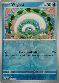 051/182 WIGLETT REVERSE HOLO PARADOX RIFT POKEMON CARD - Image 1