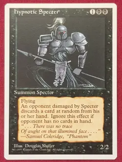 Magic The Gathering 4TH EDITION HYPNOTIC SPECTER black card MTG FOURTH - Image 1