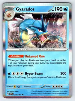 Gyarados 130/165 2023 Pokemon 151 Set Pokemon Card TCG Nintendo Holo Rare - Nm - Image 1