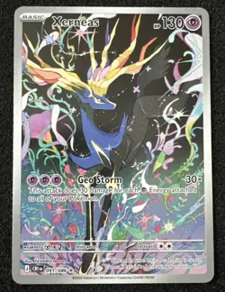 Pokemon TCG Xerneas Illustration Rare Full Art Holo 091/086 Chaos Rising - Image 1