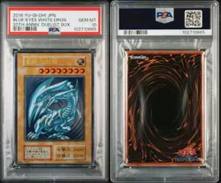 YuGiOh PSA 10 Blue Eyes White Dragon Stainless Steel Japan Limited Card - Image 1