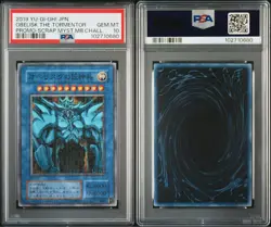 YuGiOh PSA 10 Obelisk the Tormentor Millennium Rare Japan Collector Card - Image 1