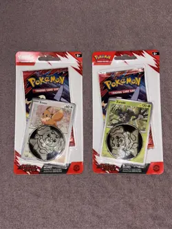 2 x Pokemon Destined Rivals Blister Packs - Eevee & Zarude Promo Cards - Image 1