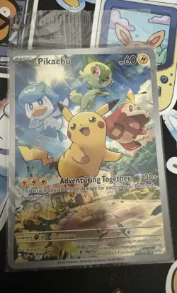 Pokemon Pikachu TCG SVP027 Promo Card Paldea Evolved - Image 1