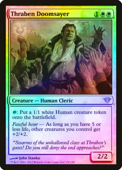Thraben Doomsayer FOIL Dark Ascension NM White Rare MAGIC MTG CARD ABUGames - Image 1