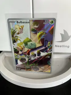Pokemon TCG Bulbasaur Holo Card Illustration Stellar Crown Rare 143/142 - Image 1