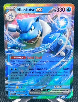 Blastoise Ex 009/165 Double Rare Scarlet & Violet 151 Pokemon TCG NM - Image 1