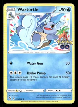 Wartortle 016/078 Pokemon GO NM/M Pokemon - Image 1