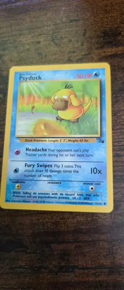 Psyduck 53/62 Common Fossil Pokemon Lightly Played - Image 1