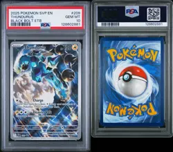 2025 POKEMON SVP EN-SV BLACK STAR PROMO #209 THUNDURUS BLACK BOLT PC ETB PSA 10 - Image 3