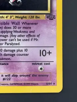 Mr. Mime 06/64 - Vintage Pokemon Jungle Set - Holo Unlimited - MP+ - Image 2