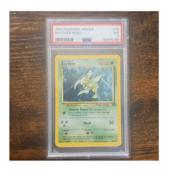 Wizards of the Coast 1999 Pokemon Jungle Scyther Holo Rare PSA 7 10/64 Unlimited - Image 1