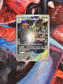 Pokemon Scovillain 202/198 Scarlet & Violet Base Illustration Rare Holo NM - Image 1