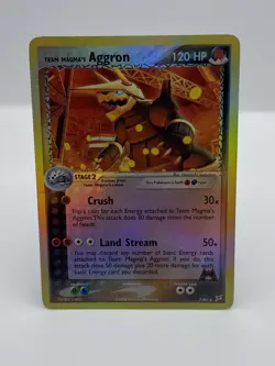 Pokemon Team Magma's Aggron 7/95 Holo EX Team Magma vs Team Aqua HP - Image 1