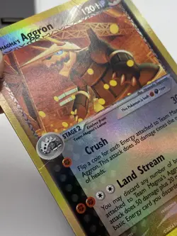 Pokemon Team Magma's Aggron 7/95 Holo EX Team Magma vs Team Aqua HP - Image 3