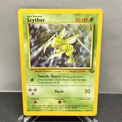 Pokemon Scyther 26/64 - 1999 Jungle Non-Holo Rare - LP Vintage WotC - Image 1