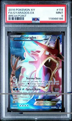 Pokemon 2016 XY Breakpoint Gyarados EX 114/122 Full Art Holo PSA 9 Graded MINT - Image 5