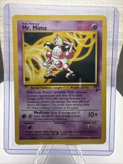 Pokemon Mr. Mime 27/130 Base Set 2 Non Holo Rare WOTC NM - Image 1