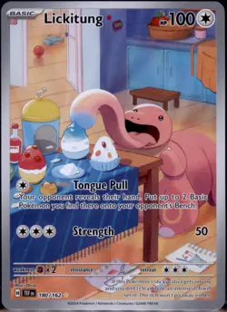Lickitung #180/162 Illustration Rare Temporal Forces Pokemon 2024 NM - Image 1