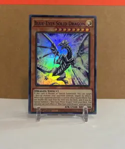 YuGiOh Blue-Eyes Solid Dragon LDS2-EN014 1st Edition Blue Ultra Rare - Image 1