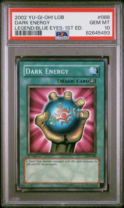 2002 Yu-Gi-Oh! Dark Energy LOB 1st Edition Common PSA 10 - Image 1