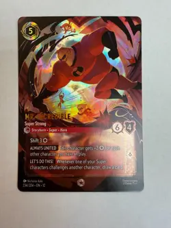 Lorcana Mr Incredible Super Strong Enchanted Wilds Unknown 234/204 - Image 1