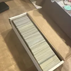Huge mixed pokemon trading card lot in storage box - bulk assorted cards - Image 1