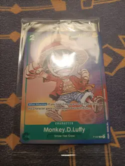 1x Monkey.D.Luffy One Piece Promotion Card P-037 Sealed - Image 1