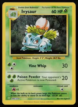 Ivysaur 002/034 Trading Card Game Classic CL Holo Classic Collection Pokemon NM - Image 1