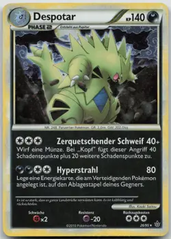 Despotar 26/95 Holo Rare - Entfesselt - DE - EXC - Pokemon TCG Karte - Image 1
