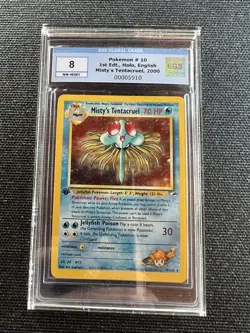 Pokemon Karte - Misty's Tentacruel 1. Edition - 10/132 Gym Heroes - CGC 8 NM/M - Image 1